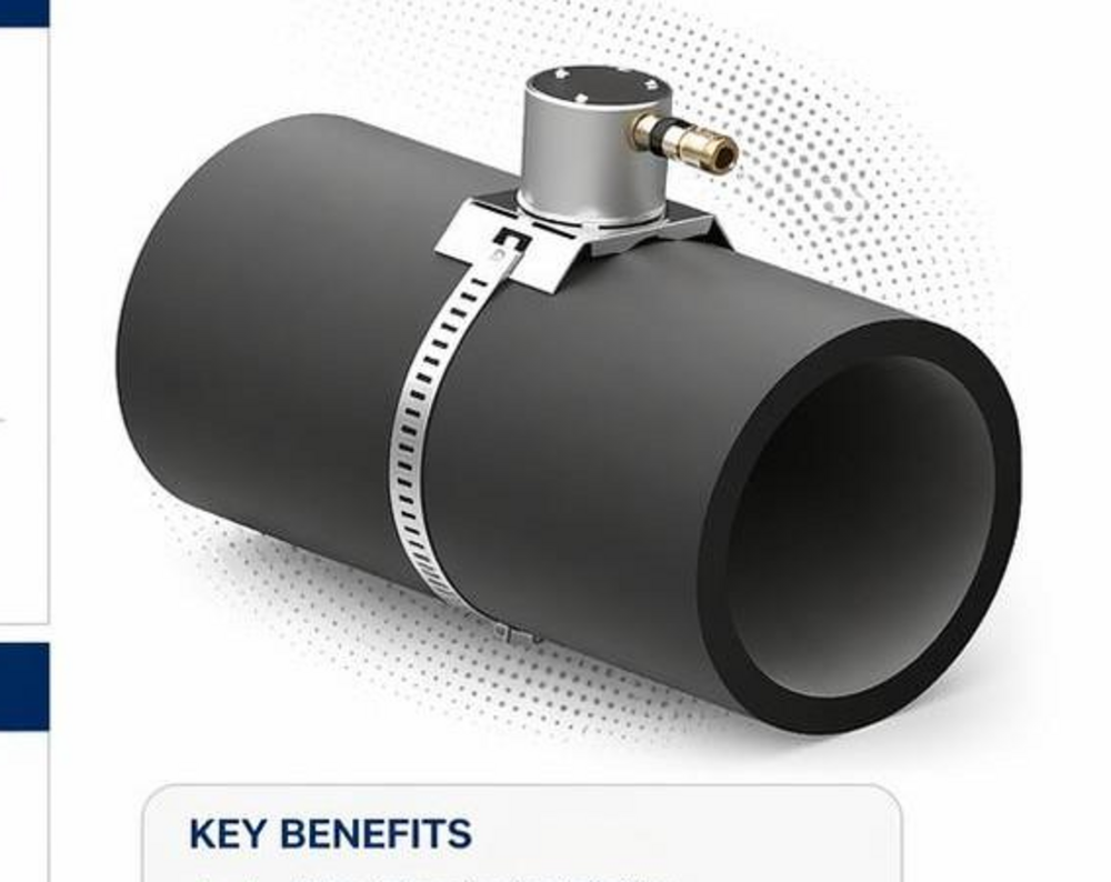Non-intrusive acoustic sand sensor mounted on a pipe